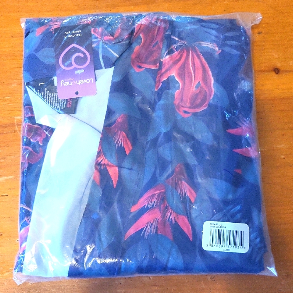 Floral Blue and Red Robe